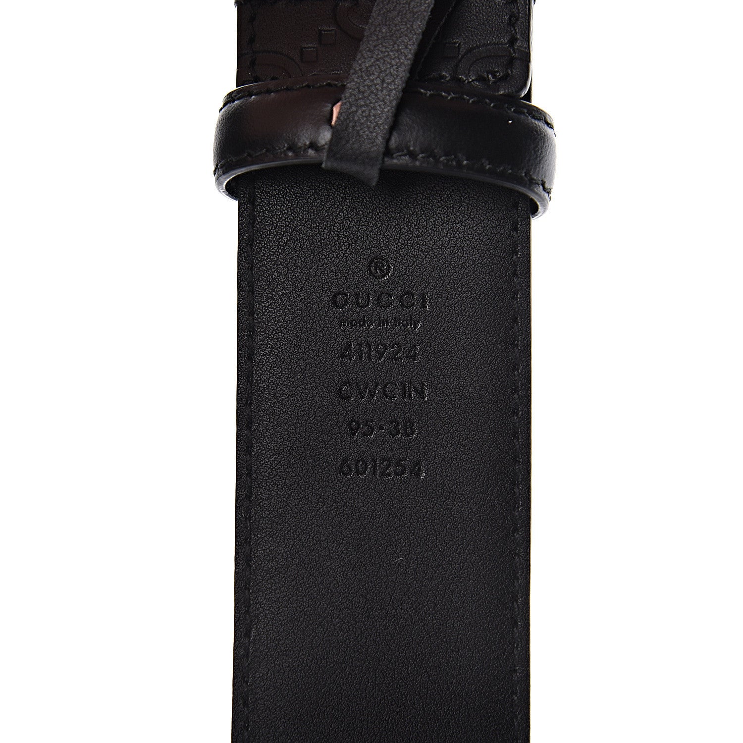 Gucci Guccissima Signature Interlocking G 40mm Belt 95 38 Black 6 of 7