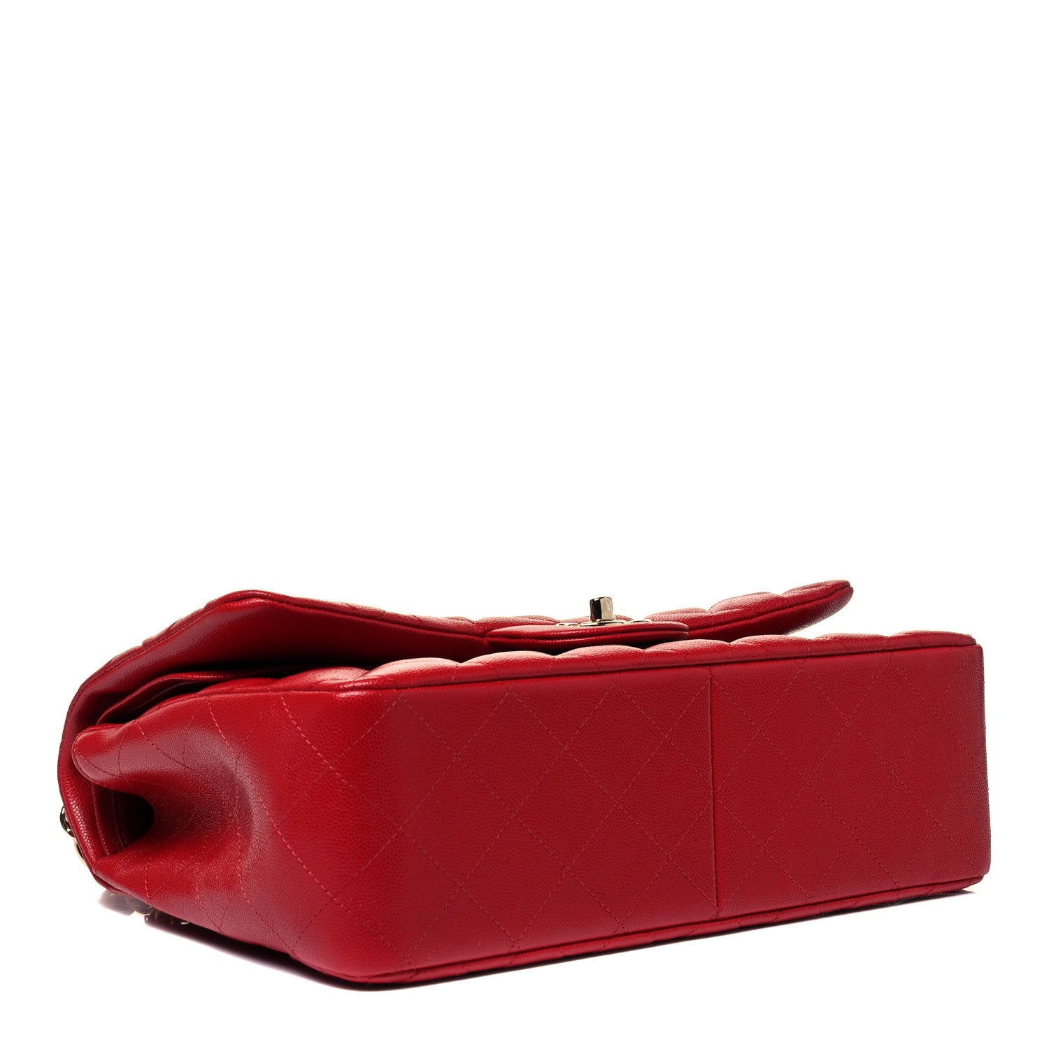Chanel Caviar Quilted Jumbo Double Flap Red 4 of 10