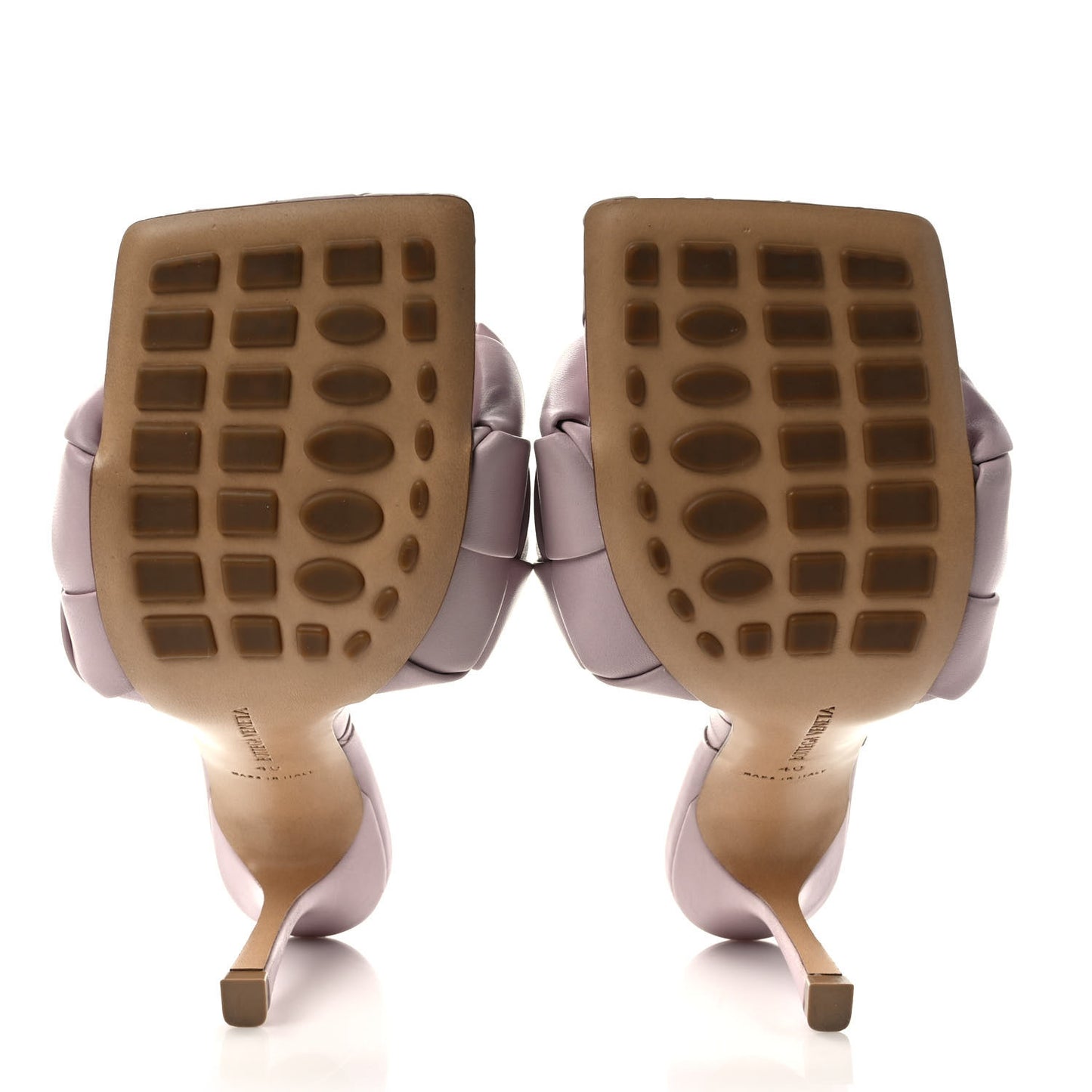 Nappa Maxi Intrecciato Lido 90mm Mule Sandals 40 Magnolia