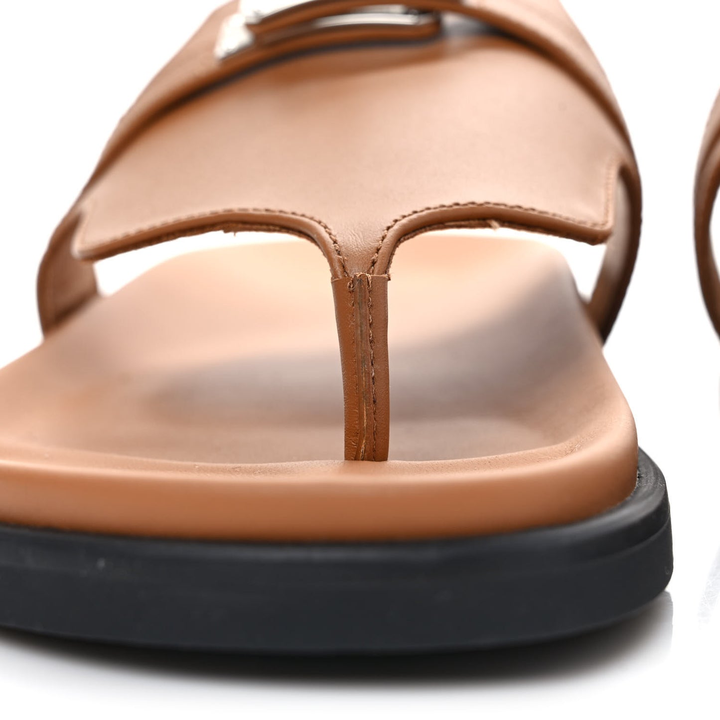 Calfskin Womens Empire Sandals 38 Naturel