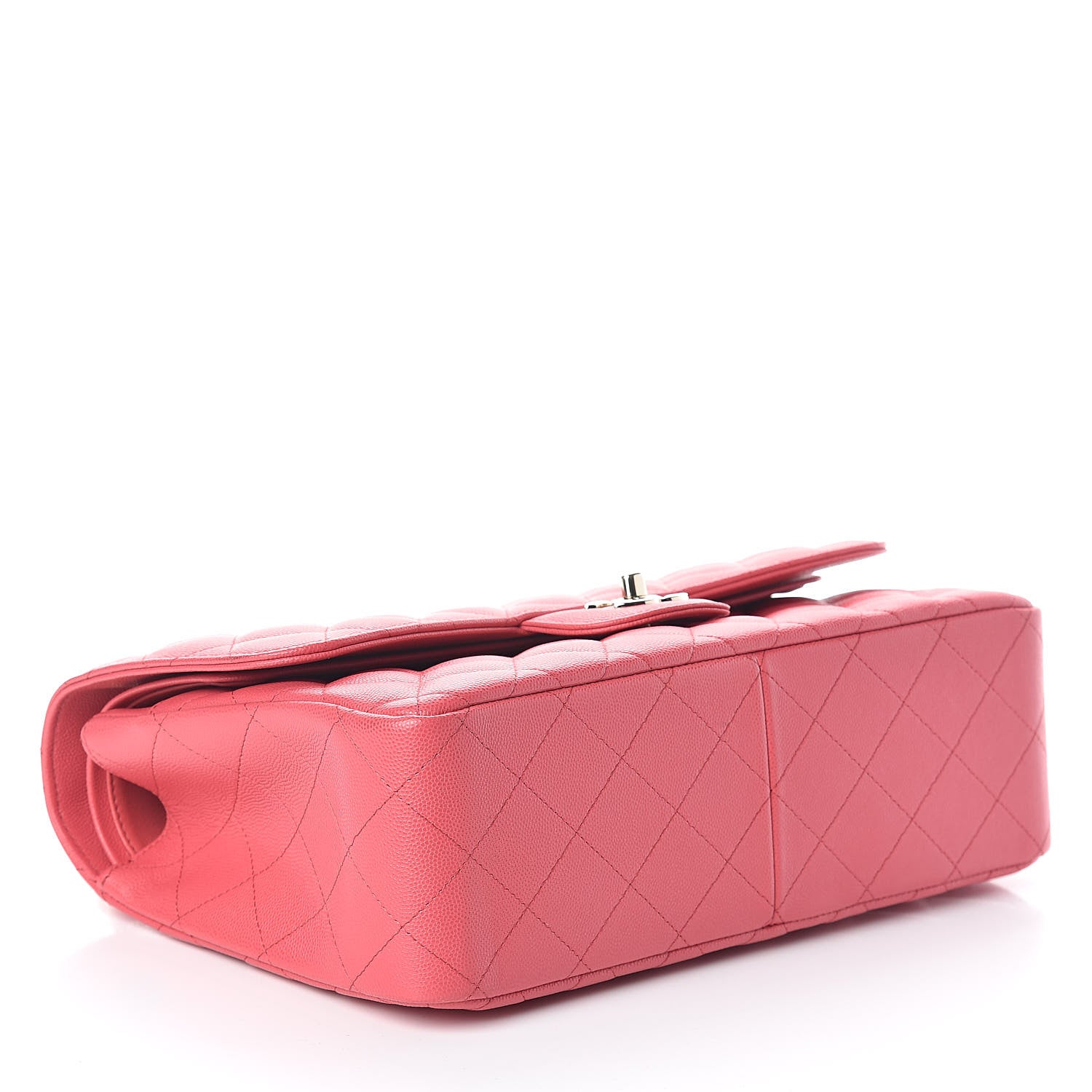 Chanel Caviar Quilted Jumbo Double Flap Dark Pink 4 of 10