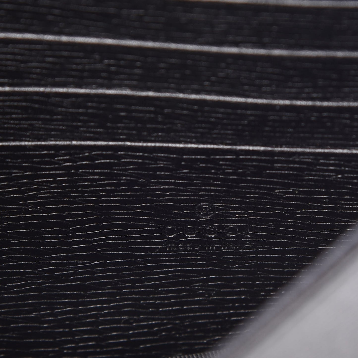 Textured Calfskin Medium Betty Chain Wallet Black