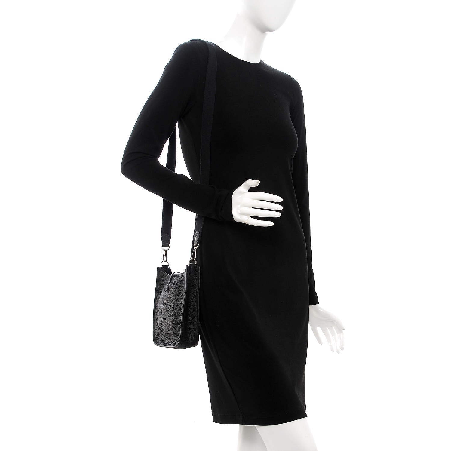 Hermes Taurillon Clemence Evelyne TPM Black 3 of 9