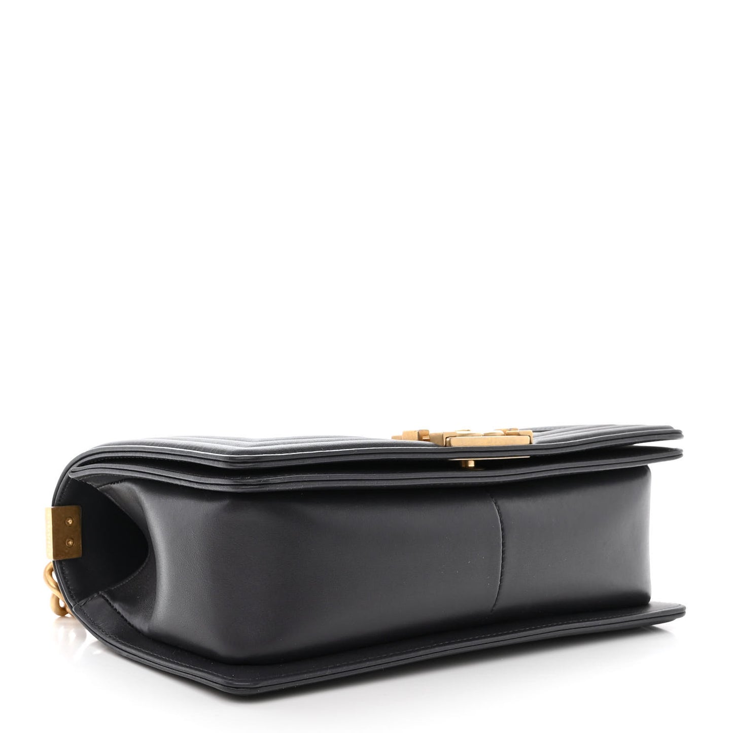 Calfskin Quilted Medium Boy Flap Black