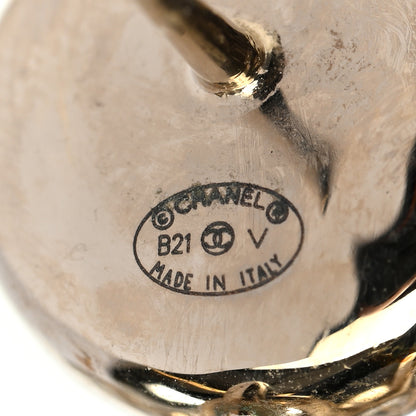 Chanel Crystal Pearl Bow-tiful CC Drop Earrings Gold 4 of 5