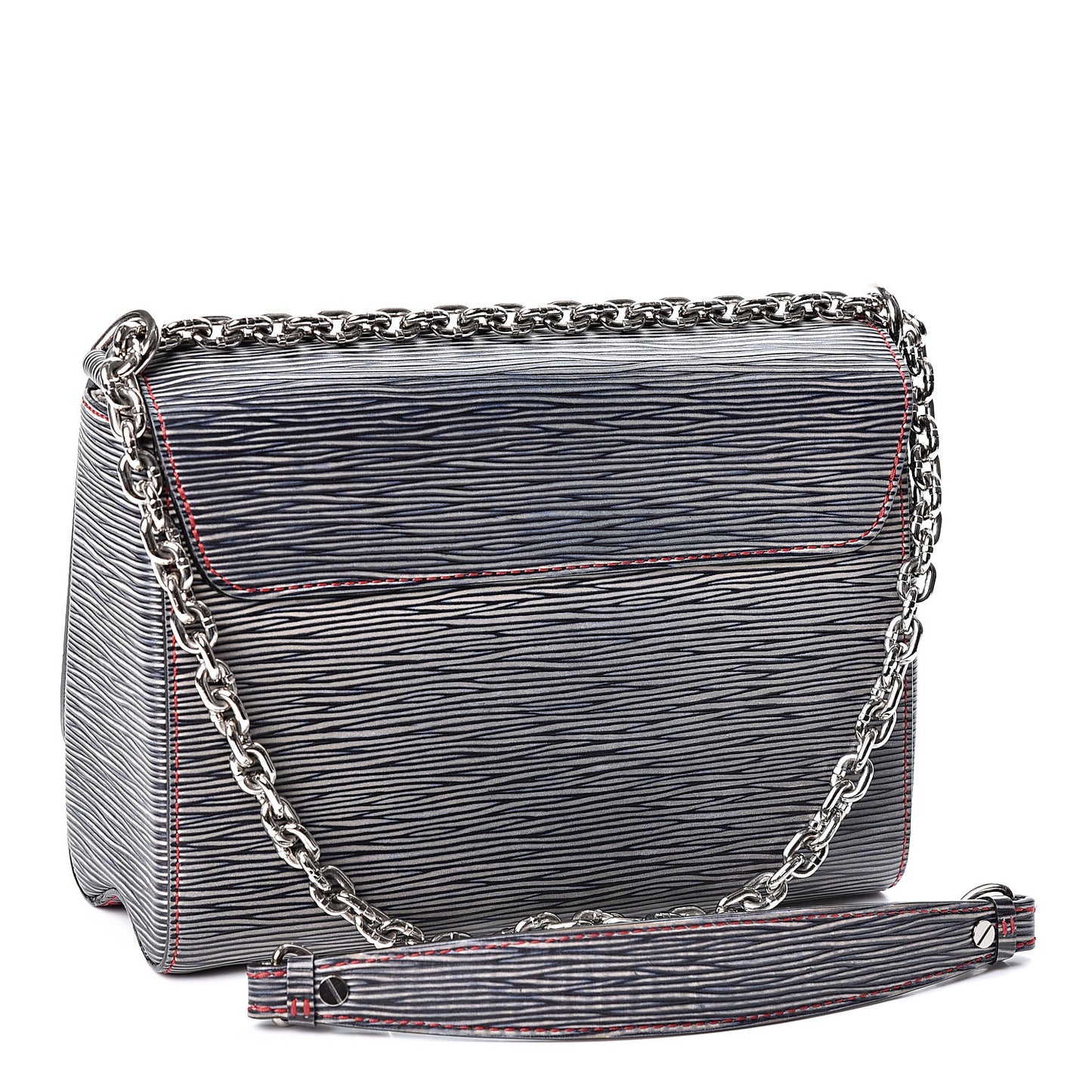 Epi Twist Shoulder Bag MM Denim Dark