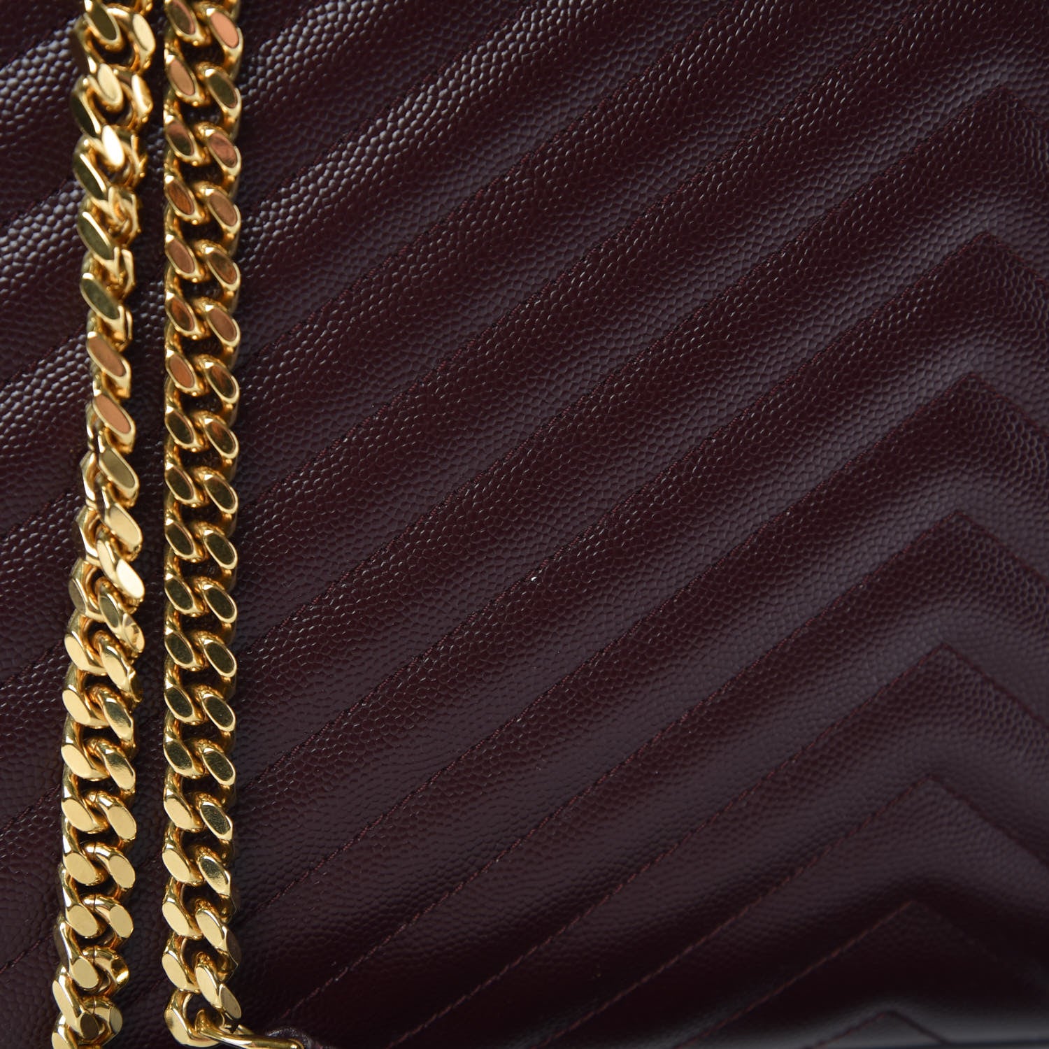 Saint Laurent Grain De Poudre Matelasse Chevron Large Monogram Satchel Rouge Legion 11 of 11