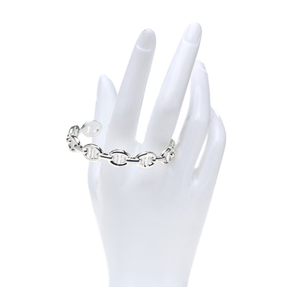 Hermes Sterling Silver MM Chaine d'Ancre Enchainee Cuff Bracelet SH 2 of 6