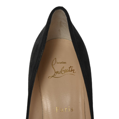 Christian Louboutin Veau Velours Patent CL 80 Pumps 39 Black Red 8 of 9