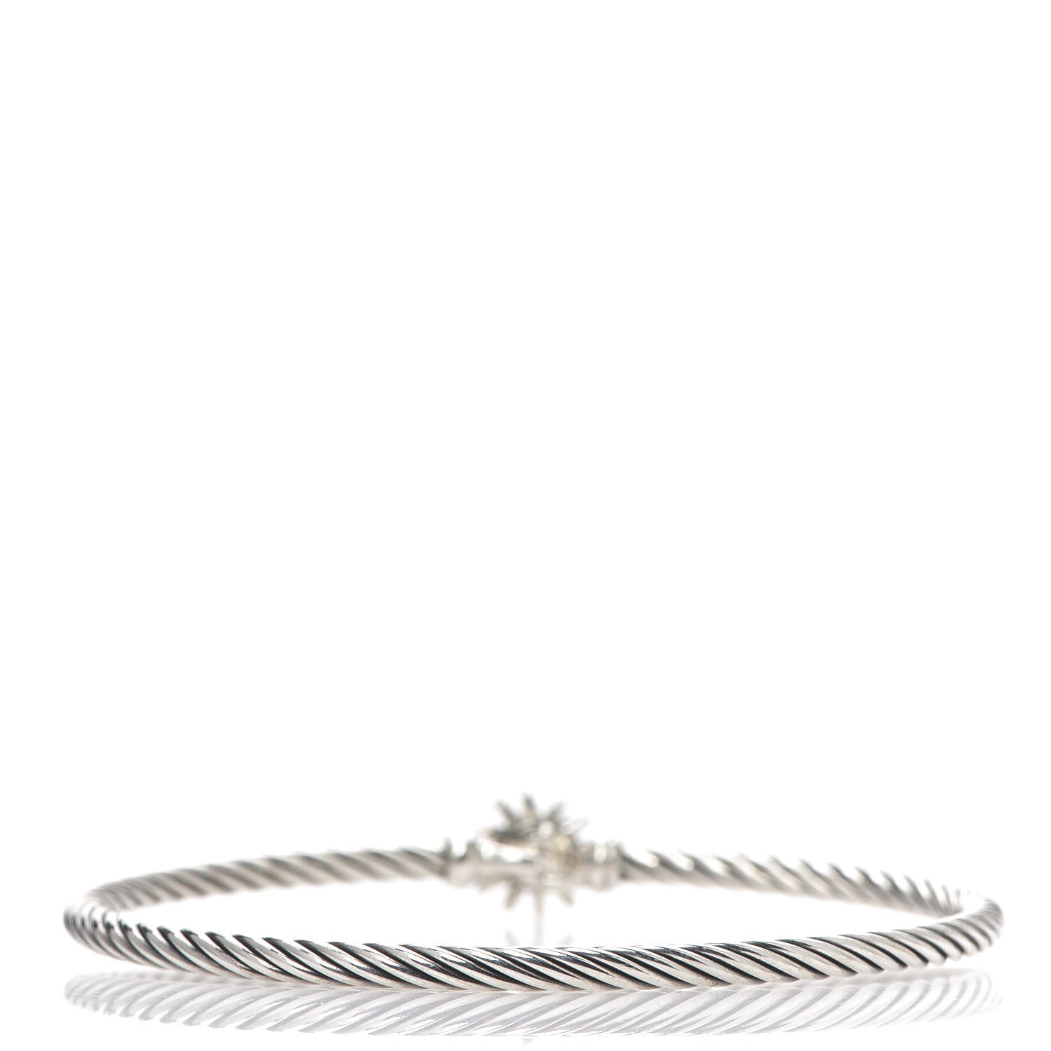 David Yurman Sterling Silver Diamond Starburst Bracelet 2 of 3