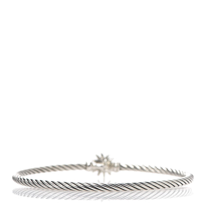 David Yurman Sterling Silver Diamond Starburst Bracelet 2 of 3