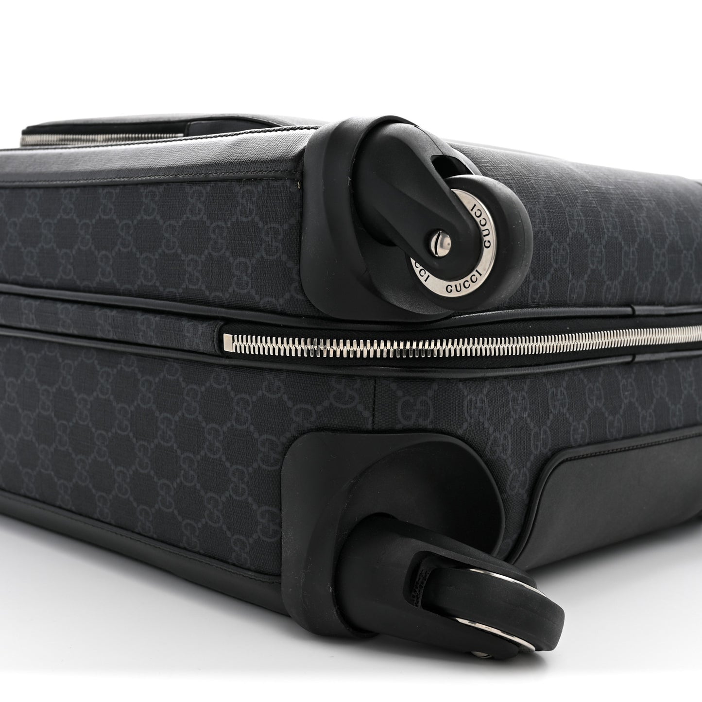 GG Supreme Monogram Azalea Calfskin Retro Interlocking G Small Savoy Cabin Trolley Beige Ebony Brown Sugar