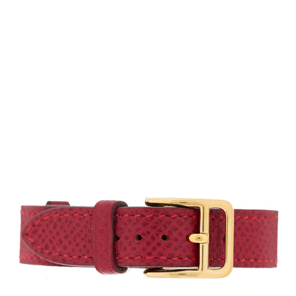 Hermes Stainless Steel Courchevel 20mm Kelly Cadena Quartz Watch Rouge 3 of 8