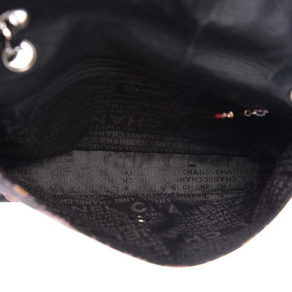 Chanel Satin Printed Lipstick Small Single Flap Black 4 of 10