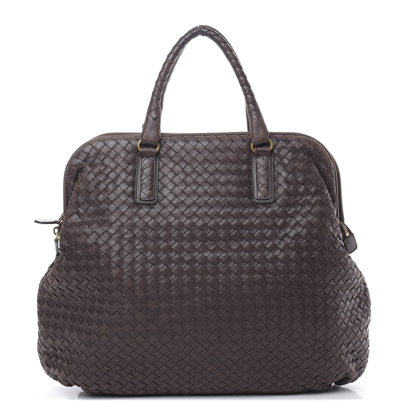 Nappa Intrecciato Frame Tote Ebano
