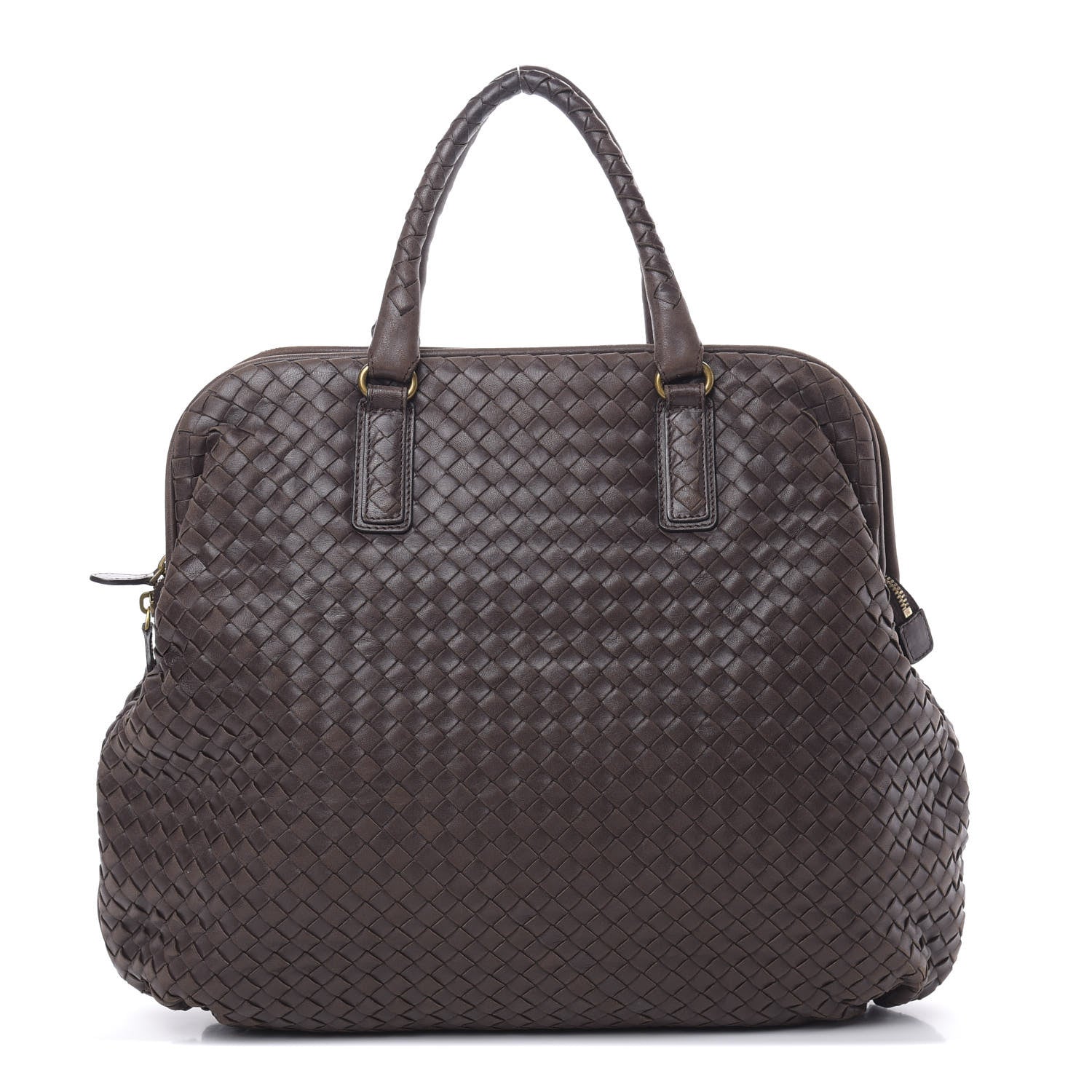 Bottega Veneta Nappa Intrecciato Frame Tote Ebano 1 of 19