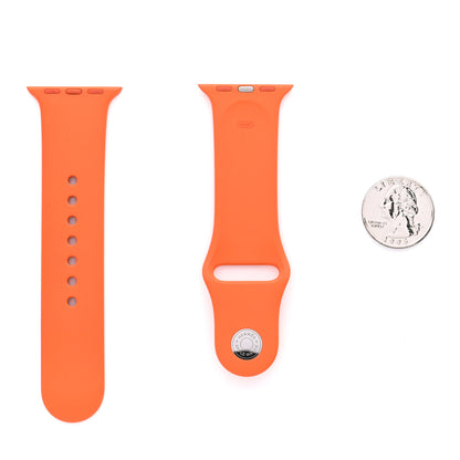 Hermes Silicone 38mm Apple Sports Watch Single Tour Band S M Orange 2 of 3