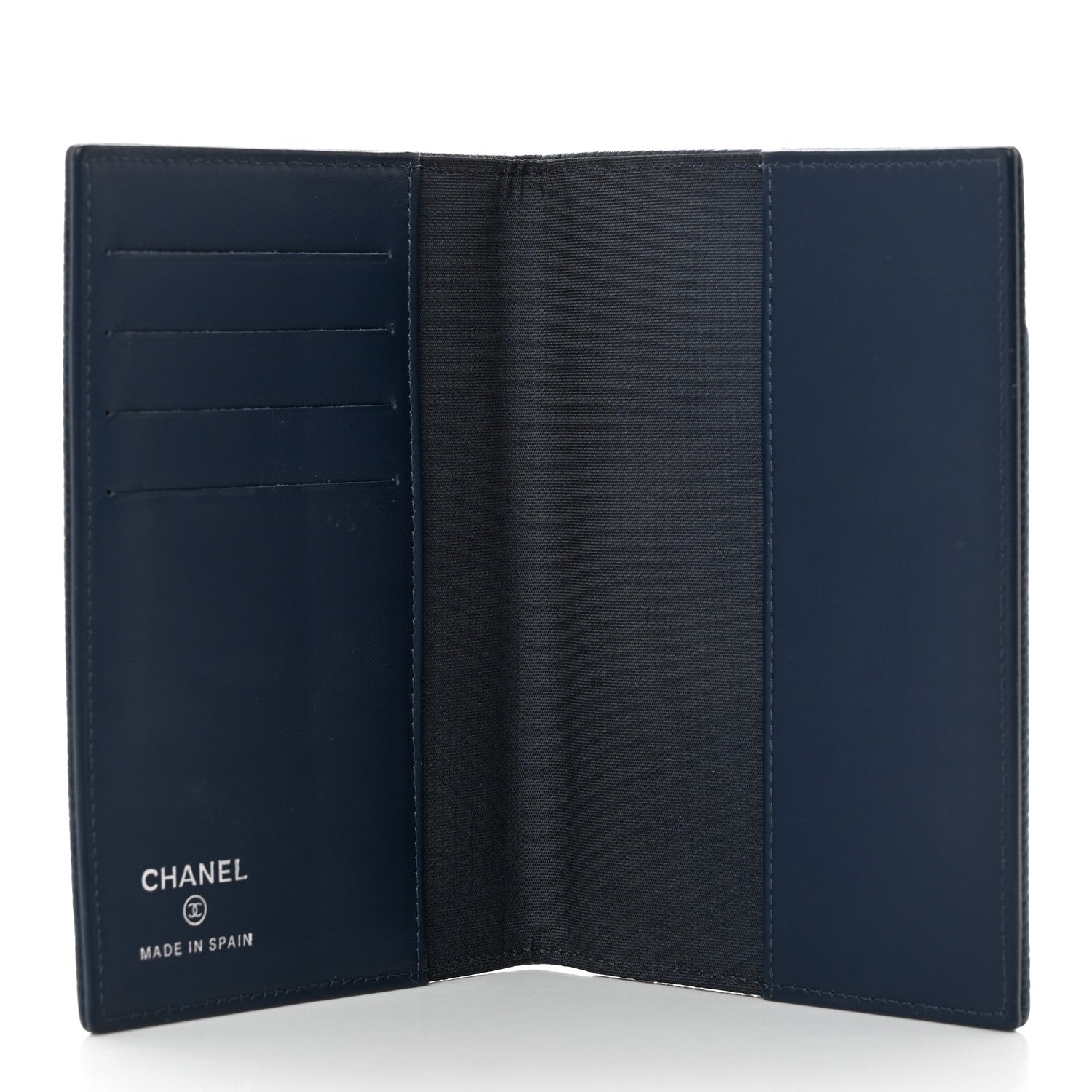 Chanel Caviar Timeless Passport Holder Navy Blue 5 of 7
