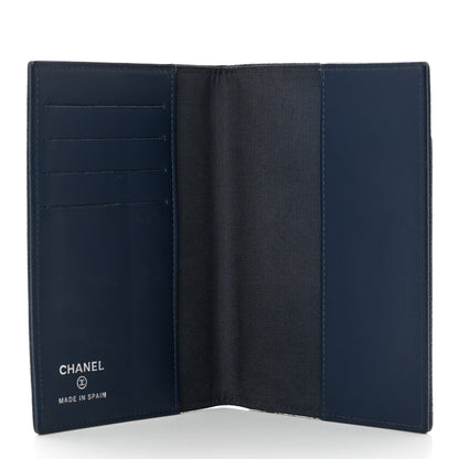 Chanel Caviar Timeless Passport Holder Navy Blue 5 of 7