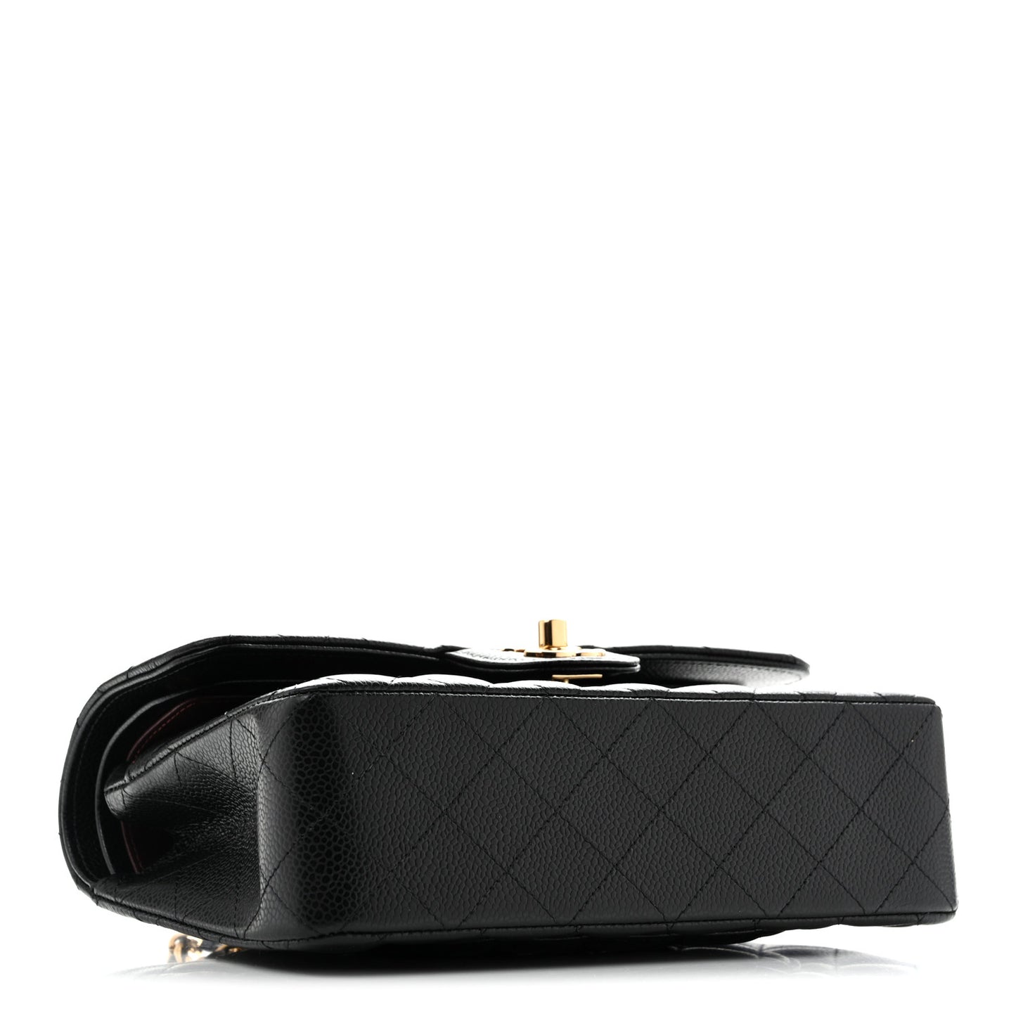 Caviar Quilted Small Double Flap Black