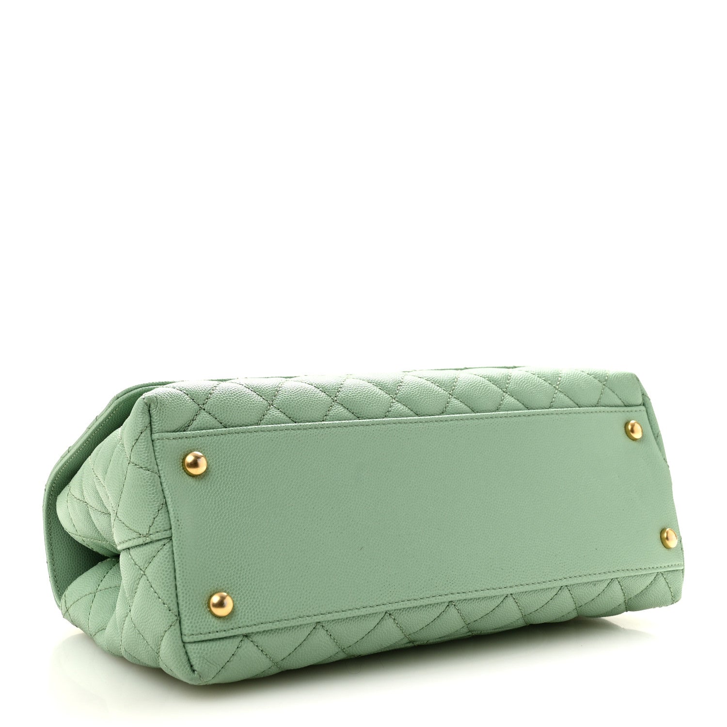 Chanel Caviar Quilted Small Coco Chain Handle Flap Light Green 4 of 12