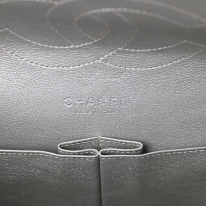 Chanel Metallic Lambskin Quilted Jumbo Double Flap Silver 7 of 10