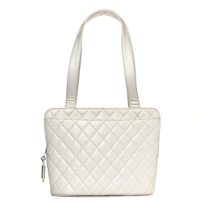 Chanel Caviar Quilted Shoulder Bag White 1 of 17