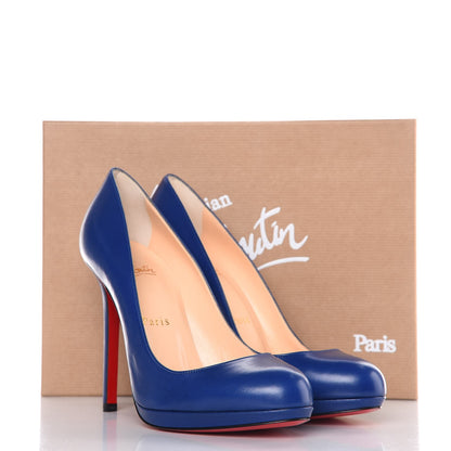 Christian Louboutin Kid Neofilo 120 Platform Pumps 38 Neptune 8 of 8