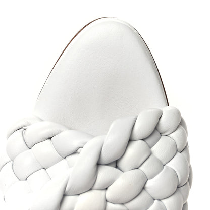Bottega Veneta Nappa Twisted Padded Intrecciato Curve Slide Sandals 37.5 Optic White 8 of 10