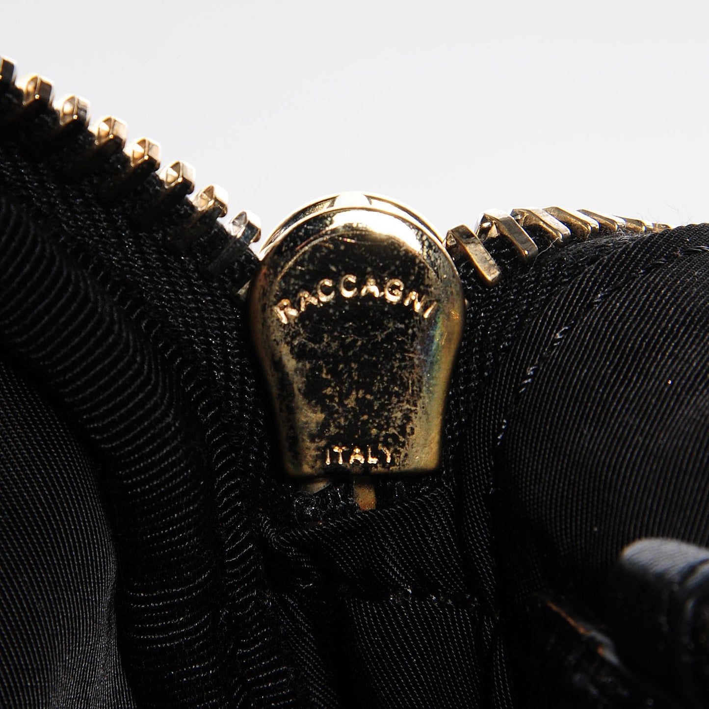 Pebbled Lambskin Rockie Black w Pale Gold Hardware