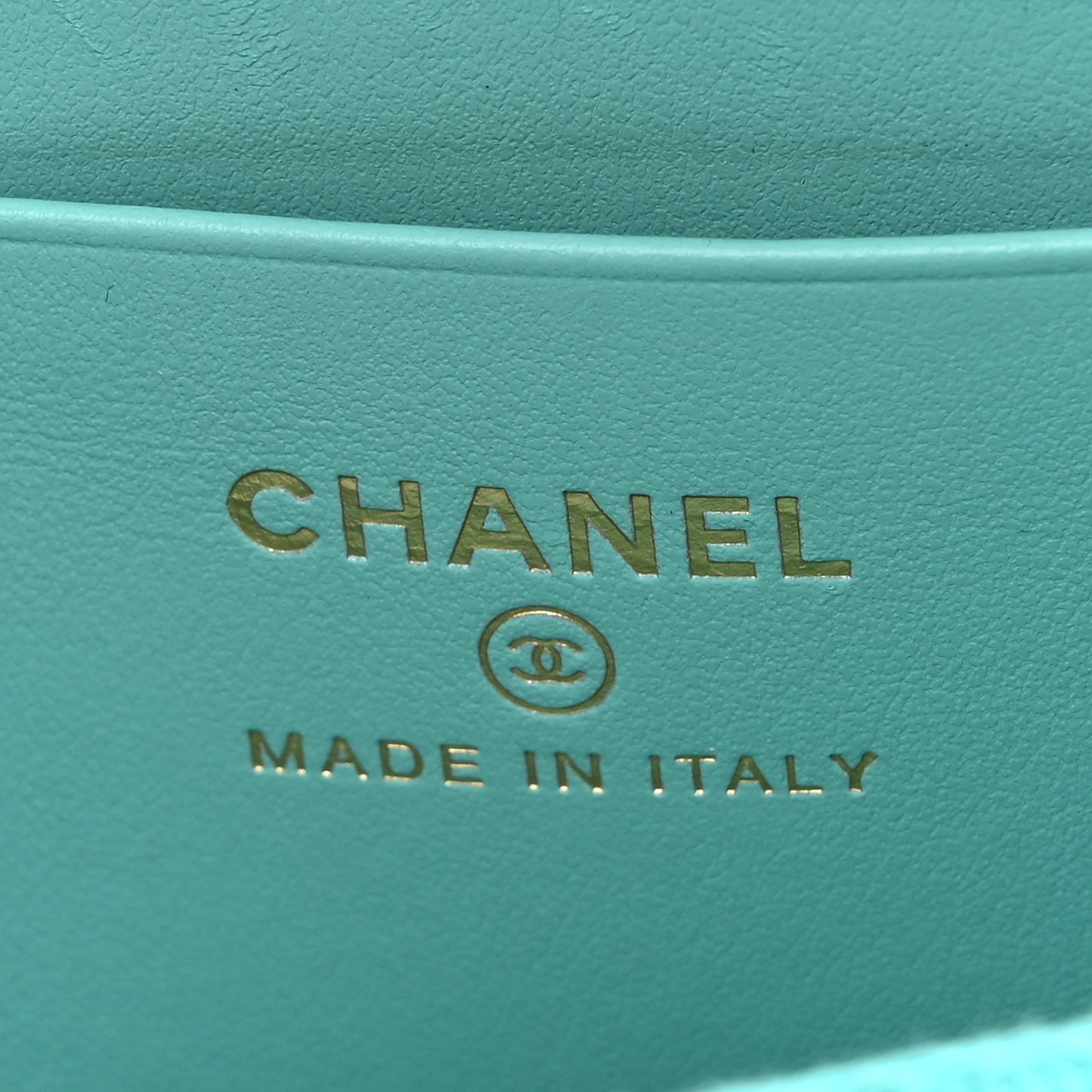 Caviar Quilted Zip Coin Purse Turquoise