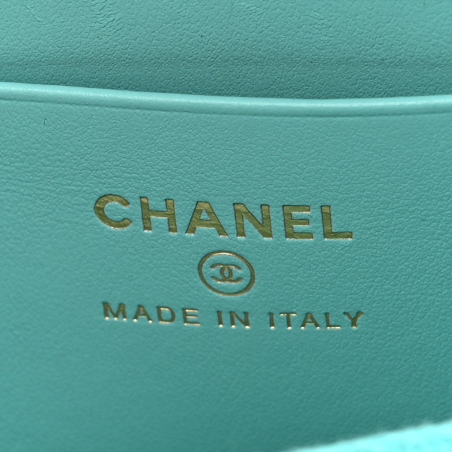Chanel Caviar Quilted Zip Coin Purse Turquoise 6 of 12