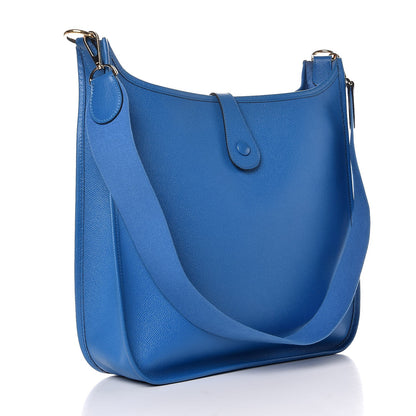 Hermes Epsom Evelyne GM Bleu France 3 of 7