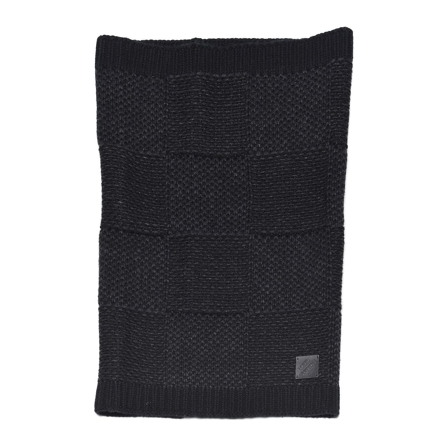 Louis Vuitton Wool Damier Geant Scarf Black 1 of 4