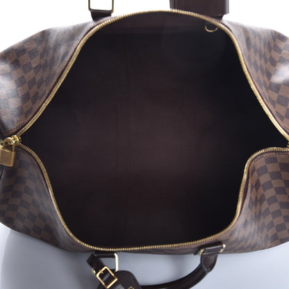Louis Vuitton Damier Ebene Keepall Bandouliere 55 6 of 9