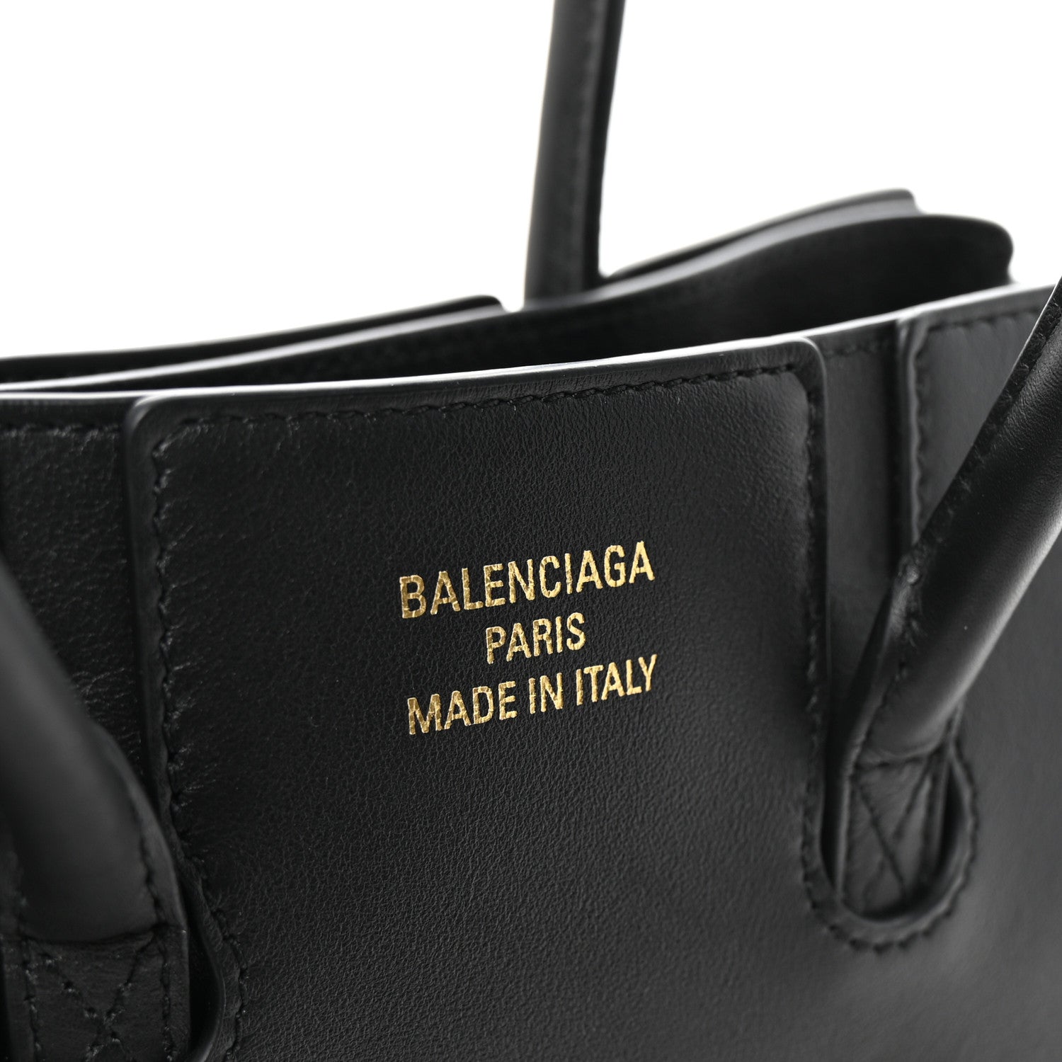 Balenciaga Smooth Calfskin Mini Bel Air Carry All Bag Black 6 of 10