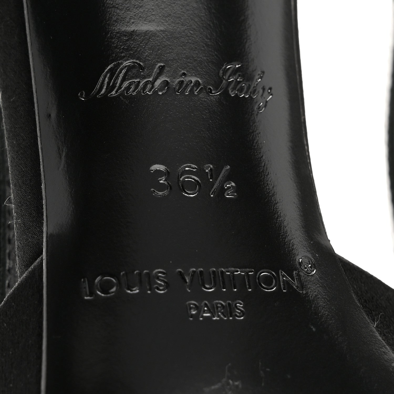 Louis Vuitton Satin Crystal Blossom Slingback Pump 36.5 Black 7 of 10