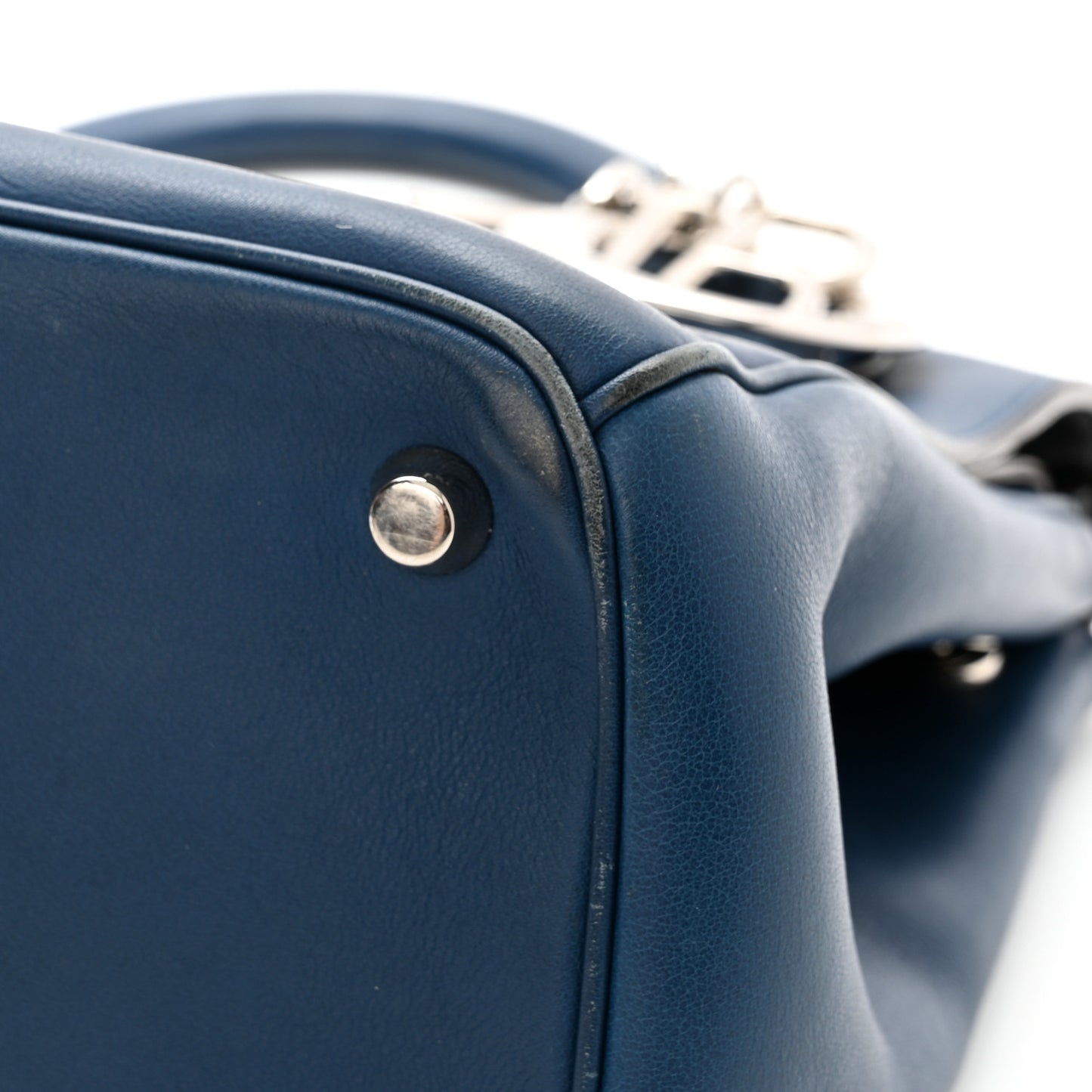 Bullcalf Medium Be Dior Flap Mineral Blue