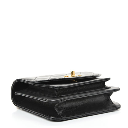 Chanel Calfskin Caviar Quilted Mini Chain Handle Flap Black 3 of 8