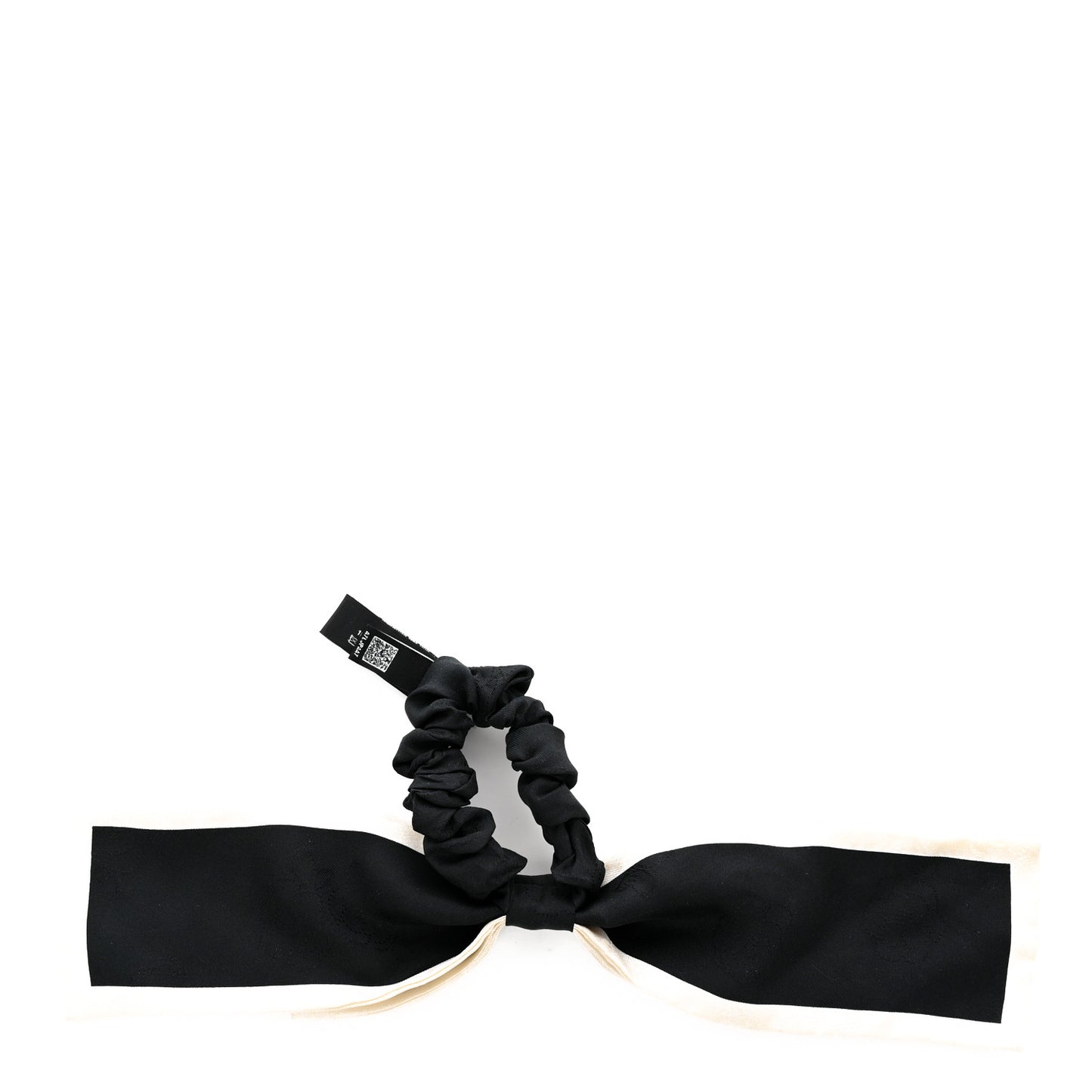 Silk Hair Tie Black Ivory