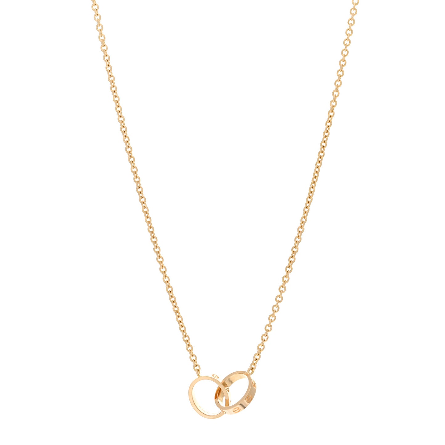 18K Yellow Gold Interlocking LOVE Necklace