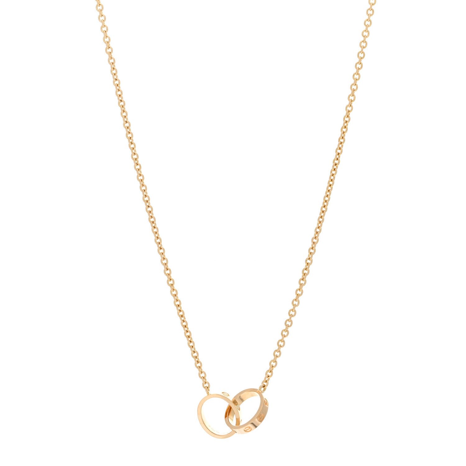 Cartier 18K Yellow Gold Interlocking LOVE Necklace 1 of 4