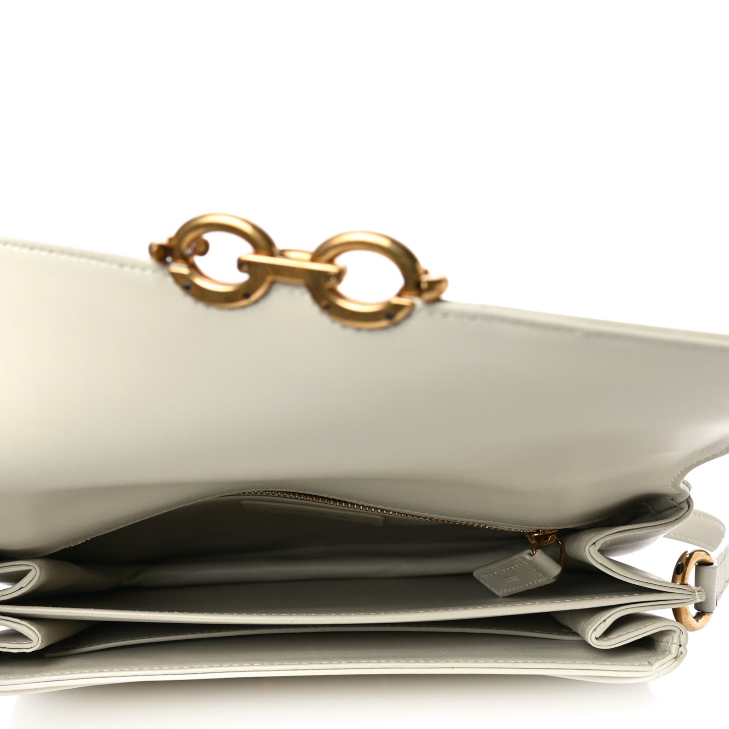 Smooth Calfskin Le Maillon Satchel Crema Soft