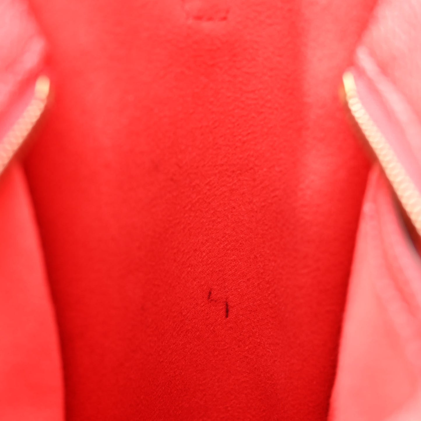 Drummed Calfskin Nano Luggage Red