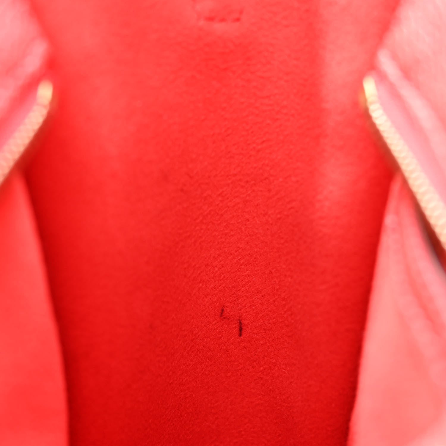 Celine Drummed Calfskin Nano Luggage Red 10 of 10