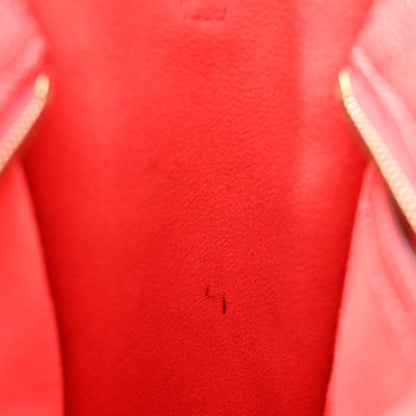 Celine Drummed Calfskin Nano Luggage Red 10 of 10