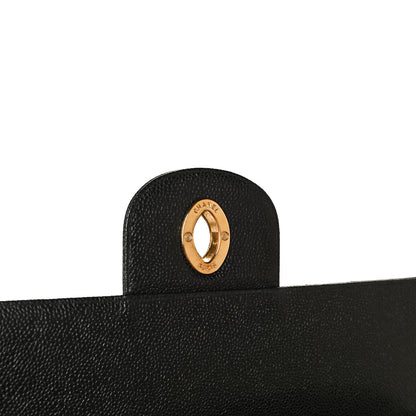 Chanel Caviar Chevron Quilted Maxi Single Flap Black 8 of 11