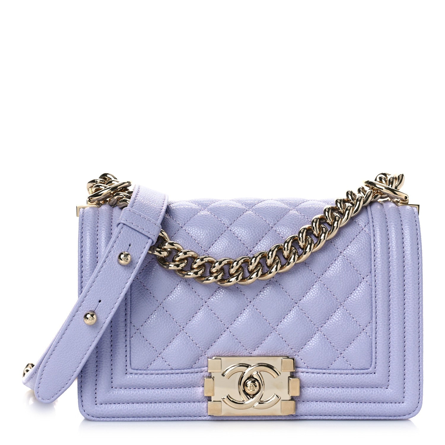 Chanel Caviar Quilted Small Boy Flap Light Purple 1 of 9
