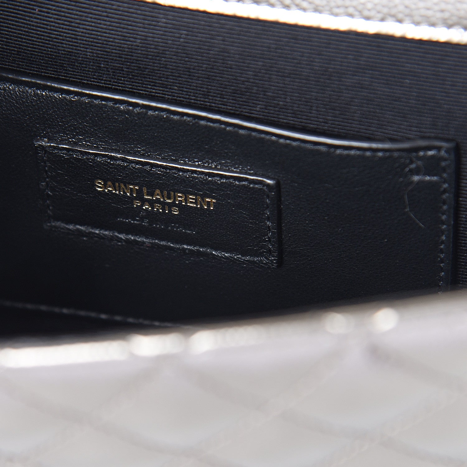 Saint Laurent Grain De Poudre Tri-Quilt Small College Monogram Satchel Piombo 5 of 7