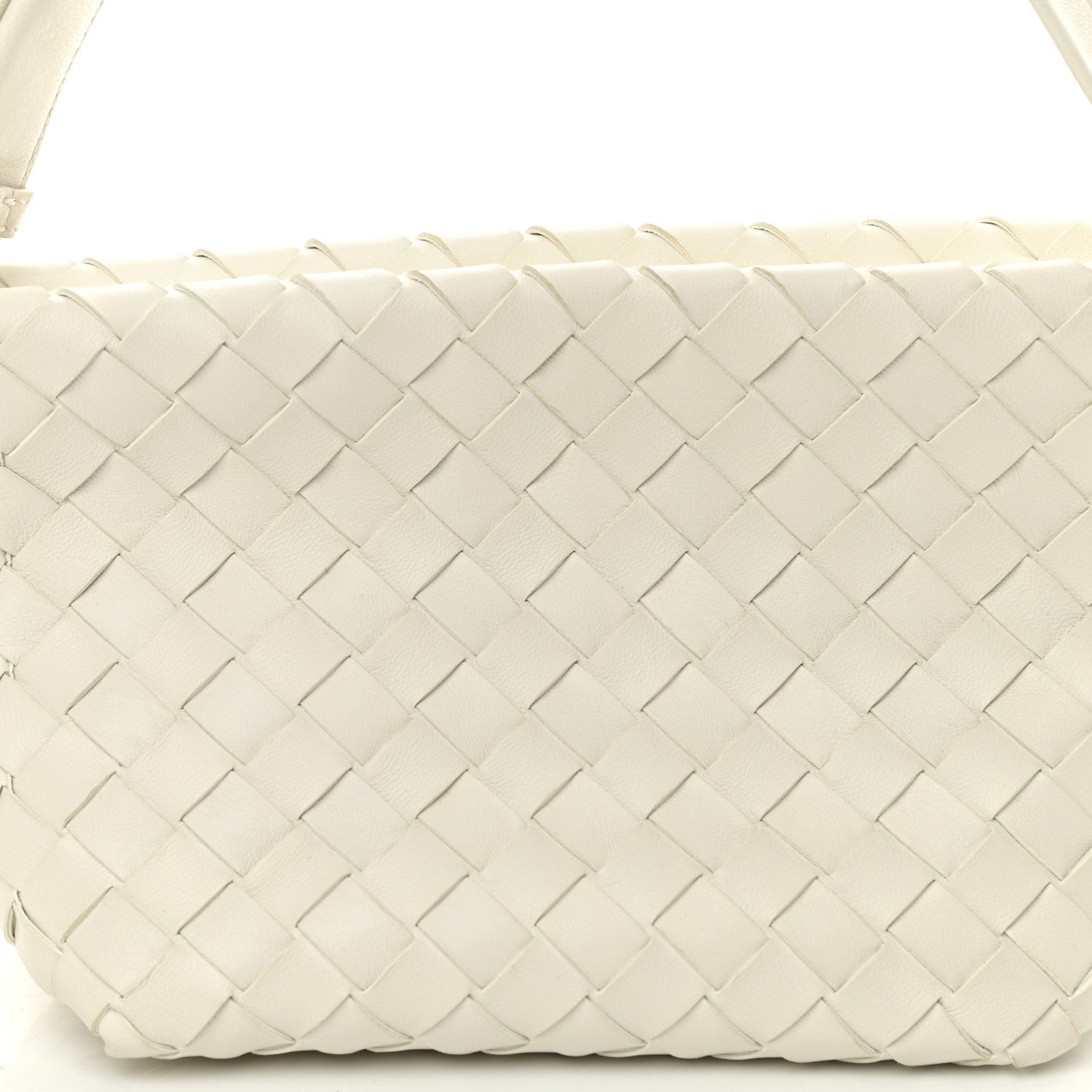 Bottega Veneta Nappa Intrecciato Tie Shoulder Bag White 7 of 10